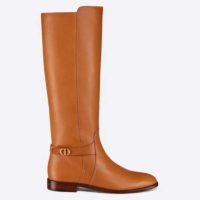 Dior Women Dior Empreinte Boot ‘CD’ Signature Ochre Soft Calfskin