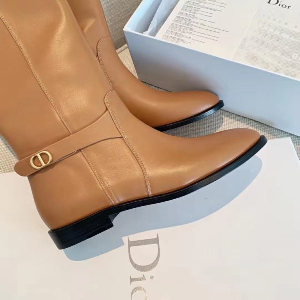 Dior Women Dior Empreinte Boot ‘CD’ Signature Ochre Soft Calfskin (11)