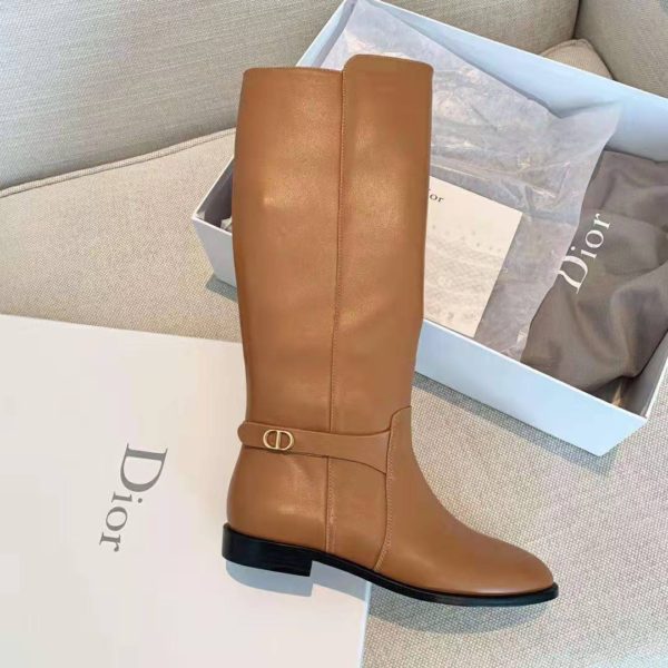 Dior Women Dior Empreinte Boot ‘CD’ Signature Ochre Soft Calfskin (5)