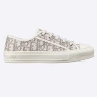 Dior Women Walk’n’Dior Sneaker Gray Dior Oblique Embroidered Cotton