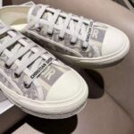 Dior Women Walk'n'Dior Sneaker Gray Dior Oblique Embroidered Cotton - Image 11
