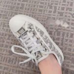 Dior Women Walk'n'Dior Sneaker Gray Dior Oblique Embroidered Cotton - Image 13