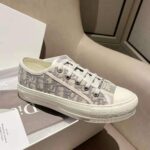 Dior Women Walk'n'Dior Sneaker Gray Dior Oblique Embroidered Cotton - Image 2