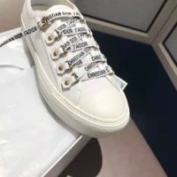 Dior Women Walk’n’Dior Sneaker White Canvas Christian Dior ‘J’Adior’ Signature