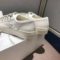 Dior Women Walk’n’Dior Sneaker White Canvas Christian Dior ‘J’Adior’ Signature