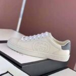 Gucci GG Unisex Ace Sneaker Perforated Interlocking G White Leather - Imagen 3