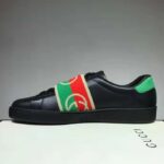 Gucci GG Unisex Ace Sneaker with Elastic Web Interlocking G Black Leather – Image 5