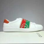 Gucci GG Unisex Ace Sneaker with Elastic Web Interlocking G White Leather - immagine 2