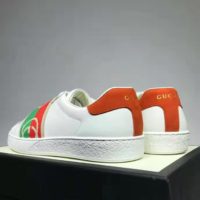 Gucci GG Unisex Ace Sneaker with Elastic Web Interlocking G White Leather