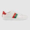 Gucci GG Unisex Ace Sneaker with Interlocking G House Web White Leather