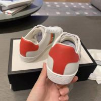 Gucci GG Unisex Ace Sneaker with Interlocking G House Web White Leather