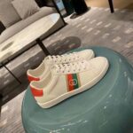 Gucci GG Unisex Ace Sneaker with Interlocking G House Web White Leather - Image 2