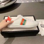 Gucci GG Unisex Ace Sneaker with Interlocking G House Web White Leather - Image 5