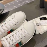 Gucci GG Unisex Ace Sneaker with Interlocking G House Web White Leather