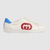 Gucci GG Unisex Ace Sneaker with Interlocking G Patch White Leather