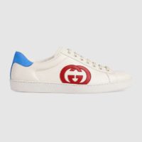 Gucci GG Unisex Ace Sneaker with Interlocking G Patch White Leather