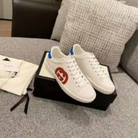 Gucci GG Unisex Ace Sneaker with Interlocking G Patch White Leather