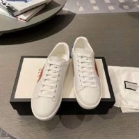 Gucci GG Unisex Ace Sneaker with Interlocking G Patch White Leather