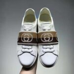 Gucci GG Unisex Ace Sneaker with Interlocking G White Leather 1.5 cm Heel - Image 7