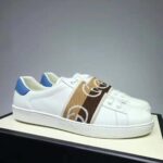 Gucci GG Unisex Ace Sneaker with Interlocking G White Leather 1.5 cm Heel - Image 3