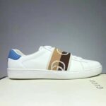 Gucci GG Unisex Ace Sneaker with Interlocking G White Leather 1.5 cm Heel - Image 2