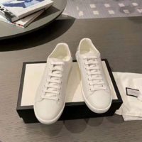 Gucci GG Unisex Ace Sneaker with Interlocking G White Leather