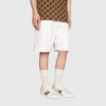 Gucci GG Unisex Ace Sneaker with Interlocking G White Leather Light Blue – Image 10