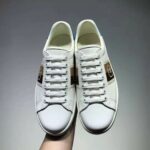 Gucci GG Unisex Ace Sneaker with Interlocking G White Leather Light Blue – Image 7