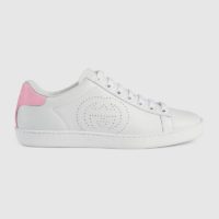 Gucci GG Unisex Ace Sneaker with Interlocking G White Scrap Less Leather