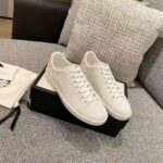 Gucci GG Unisex Ace Sneaker with Interlocking G White Scrap Less Leather - Imagen 3