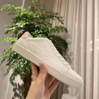 Gucci GG Unisex Ace Sneaker with Interlocking G White Scrap Less Leather
