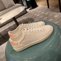 Gucci GG Unisex Ace Sneaker with Interlocking G White Scrap Less Leather