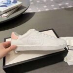 Gucci GG Unisex Ace Sneaker with Interlocking G White Scrap Less Leather - Imagen 5