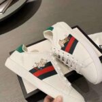 Gucci GG Unisex Ace Sneaker with Kitten White Scrap Less Leather - immagine 6