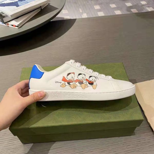 Gucci GG Unisex Disney x Gucci Donald Duck Ace Sneaker-White (7)