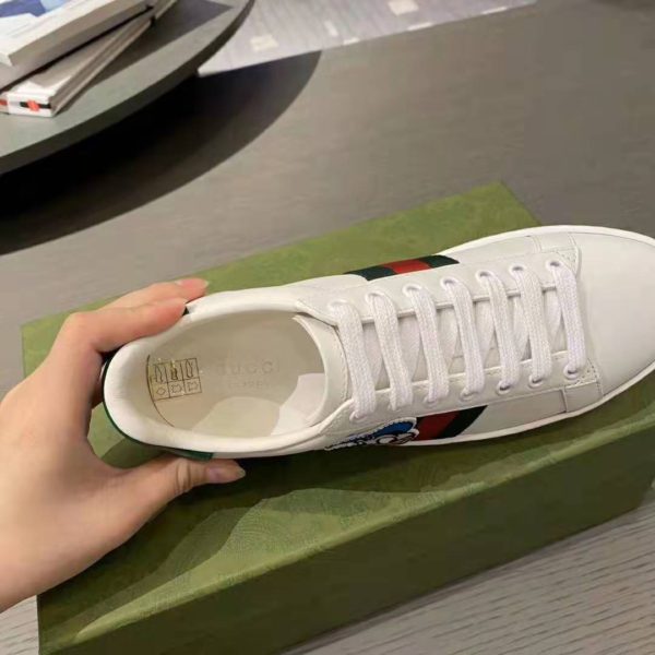 Gucci GG Unisex Disney x Gucci Donald Duck Ace Sneaker White Leather (10)