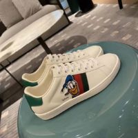 Gucci GG Unisex Disney x Gucci Donald Duck Ace Sneaker White Leather