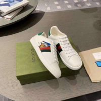 Gucci GG Unisex Disney x Gucci Donald Duck Ace Sneaker White Leather