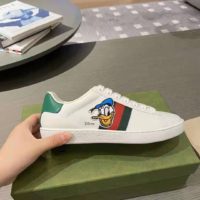 Gucci GG Unisex Disney x Gucci Donald Duck Ace Sneaker White Leather