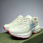 Gucci GG Unisex Doraemon x Gucci Rhyton Sneaker Ivory Leather-Beige - Image 3