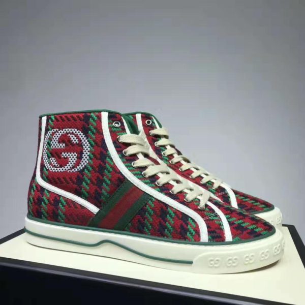 Gucci GG Unisex Gucci Tennis 1977 High-Top Sneaker Interlocking G 2 cm Heel (5)