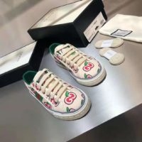 Gucci GG Unisex Gucci Tennis 1977 Sneaker GG Apple Print Ivory Canvas