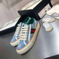 Gucci GG Unisex Gucci Tennis 1977 Sneaker Green Red Web Blue Cotton