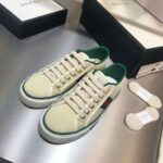 Gucci GG Unisex Gucci Tennis 1977 Sneaker Green Red Web Butter Cotton - Image 3