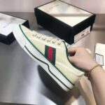 Gucci GG Unisex Gucci Tennis 1977 Sneaker Green Red Web Butter Cotton - Image 6
