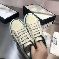 Gucci GG Unisex Gucci Tennis 1977 Sneaker Green Red Web Butter Cotton