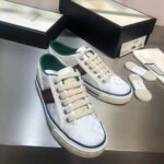Gucci GG Unisex Gucci Tennis 1977 Sneaker White Mini GG Jacquard Fabric - Image 4