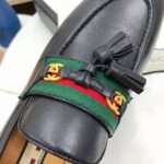 Gucci GG Unisex Loafer with Web and Interlocking G Black Leather – Bild 12