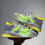 Gucci GG Unisex Ultrapace R Sneaker Knit Fabric Interlocking Double G 3 cm Heel-Lime – Bild 7