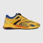 Gucci GG Unisex Ultrapace R Sneaker Stickad Tyg Interlocking Double G 3 cm Klack-Gul